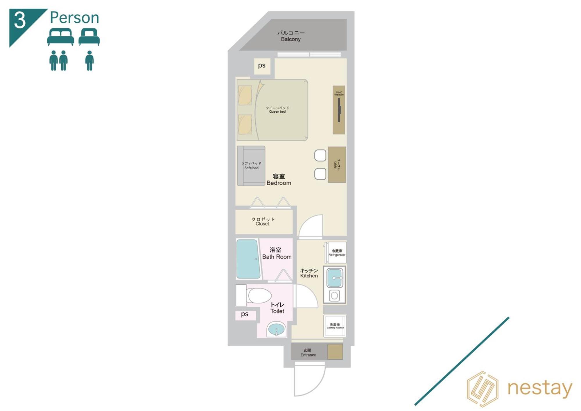 Appartamento Nestay Ebisu Osaka